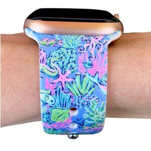 🌊 Ocean-Inspired Printed Silicone Watch Band Compatible with Apple Watch